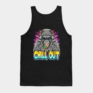 Street Beat: Gorilla in Hip Hop Attire Tank Top